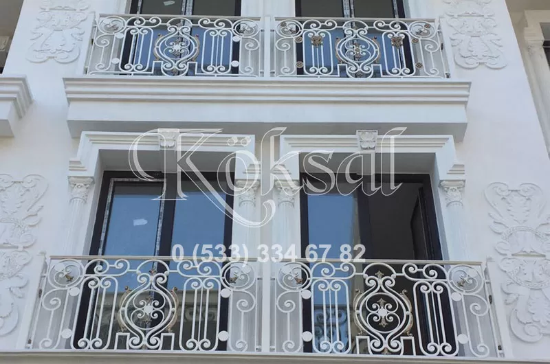 Beyaz Balkon Korkuluk Demirleri Beyaz Balkon Korkuluk Demirleri